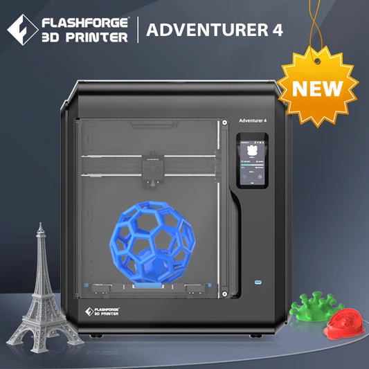 Flashforge FDM 3D Printer Adventurer 4 Auto Leveling with Camera 240℃ & 265℃ Nozzle Bundle Mute and Cloud Printing 3d Print AD4